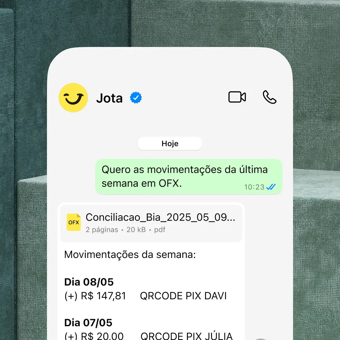Extrato e controle de fluxo de caixa no WhatsApp