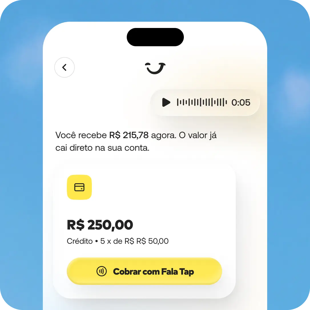 Cobrança por voz com Fala Tap