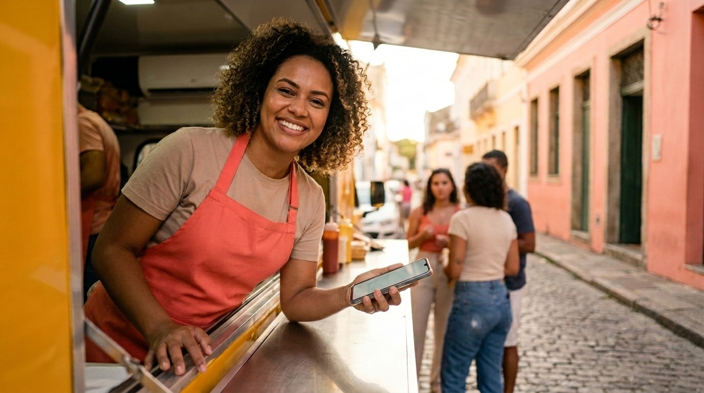 Maquininha sem aluguel food truck: as melhores opções 2026